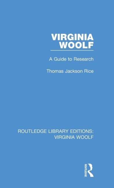 Virginia Woolf - Thomas Jackson Rice