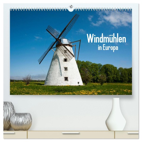 Windmühlen in Europa (hochwertiger Premium Wandkalender 2025 DIN A2 quer), Kunstdruck in Hochglanz - Frauke Scholz