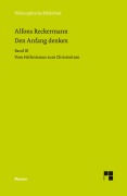 Cover-Bild zum Titel 'Den Anfang denken' von 'Alfons Reckermann'