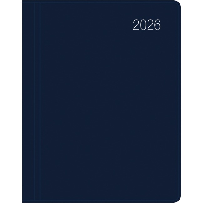Taschenkalender blau 2026 - Büro-Kalender 8,3x10,7 - 1W/2S - flexibler Kunststoffeinband - 660-1015-1 - 