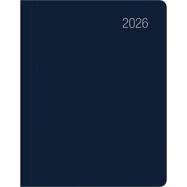 Taschenkalender blau 2026 - Büro-Kalender 8,3x10,7 - 1W/2S - flexibler Kunststoffeinband - 660-1015-1 - 
