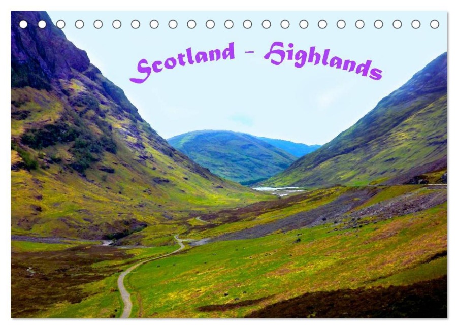 Scotland - Highlands (Tischkalender 2026 DIN A5 quer), CALVENDO Monatskalender - Gabriela Wernicke-Marfo