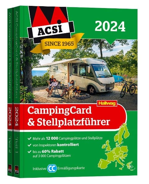 ACSI CampingCard & Stellplatzführer Europa 2024 - 