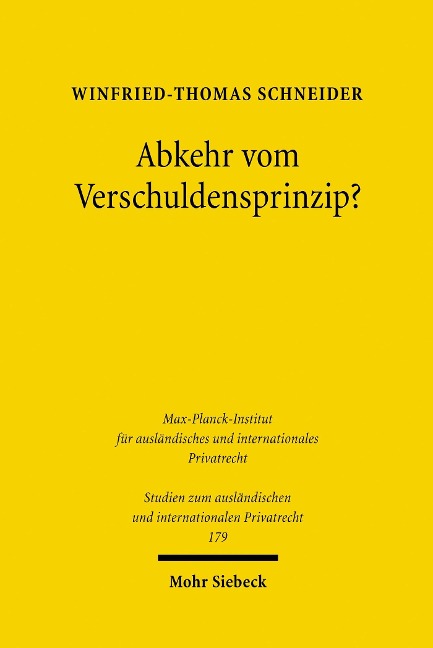 Abkehr vom Verschuldensprinzip? - Winfried-Thomas Schneider