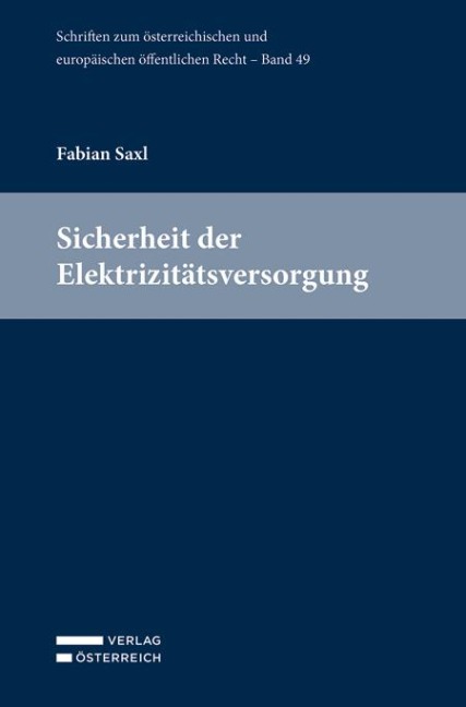 Sicherheit der Elektrizitätsversorgung - Fabian Saxl