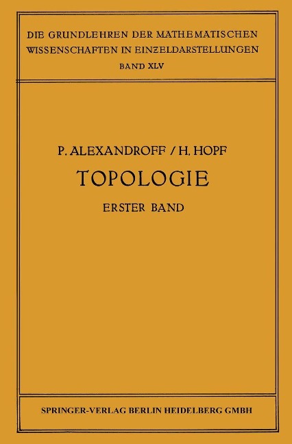 Topologie I - Paul Alexandroff, H. Hopf