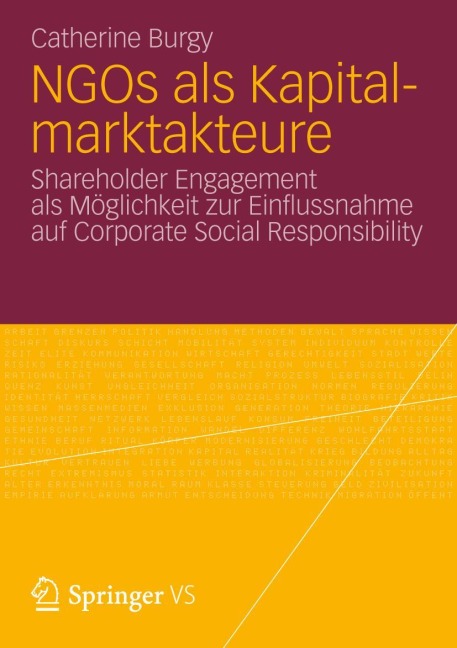 NGOs als Kapitalmarktakteure - Catherine Burgy
