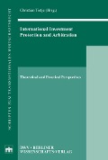 Cover-Bild zum Titel 'International Investment, Protection and Arbitration' von 'Christian Tietje'