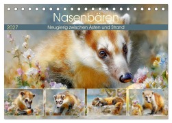 Cover-Bild zum Titel 'Nasenbären. Neugierig zwischen Ästen und Strand (Tischkalender 2027 DIN A5 quer), CALVENDO Monatskalender' von 'Rose Hurley'