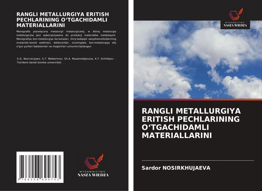 RANGLI METALLURGIYA ERITISH PECHLARINING O¿TGACHIDAMLI MATERIALLARINI - Sardor Nosirkhujaeva