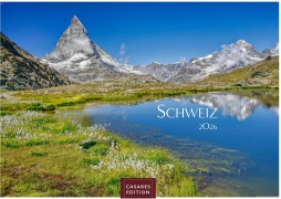 Cover-Bild zum Titel 'Schweiz Kalender 2026 - Wandkalender | Fotokalender Alpenländer | Alpenkalender | 35x50cm Grosses Format - . mit den schönsten Orten der Schweiz' von ''