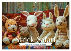 Cover-Bild zum Titel 'Strick-Safari - Gestrickte Tiere zum Verlieben (Wandkalender 2026 DIN A2 quer), CALVENDO Monatskalender' von 'Rupert Kowalski'