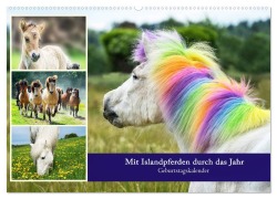 Cover-Bild zum Titel 'Mit Islandpferden durch das Jahr Geburtstagskalender (Wandkalender 2026 DIN A2 quer), CALVENDO Monatskalender' von 'Angelika Beuck'