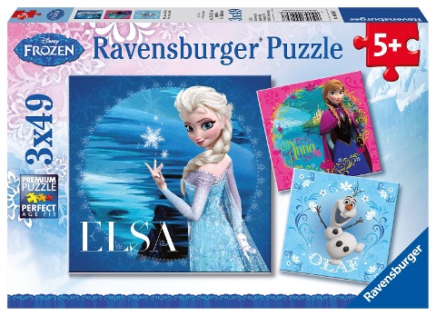 Disney Frozen: Elsa, Anna & Olaf. Puzzle 3 x 49 Teile - 