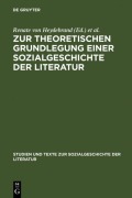 Cover-Bild zum Titel 'Zur theoretischen Grundlegung einer Sozialgeschichte der Literatur' von ''