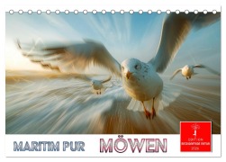 Cover-Bild zum Titel 'Maritim pur - Möwen (Tischkalender 2026 DIN A5 quer), CALVENDO Monatskalender' von 'Peter Roder'