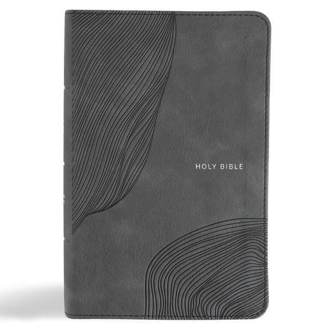CSB Single-Column Compact Bible, Digital Study Edition, Charcoal Leathertouch - Csb Bibles By Holman