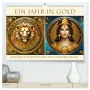 Ein Jahr in Gold (hochwertiger Premium Wandkalender 2025 DIN A2 quer), Kunstdruck in Hochglanz - Claudia Kleemann