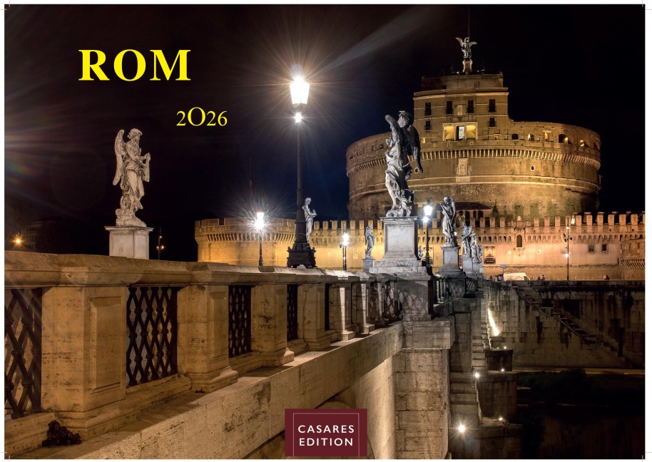 Rom Kalender 2026 24x35 cm - Fotokalender mit den schönsten Motiven der Ewigen Stadt | Kolosseum, Petersdom, Tiber, Pantheon. - 