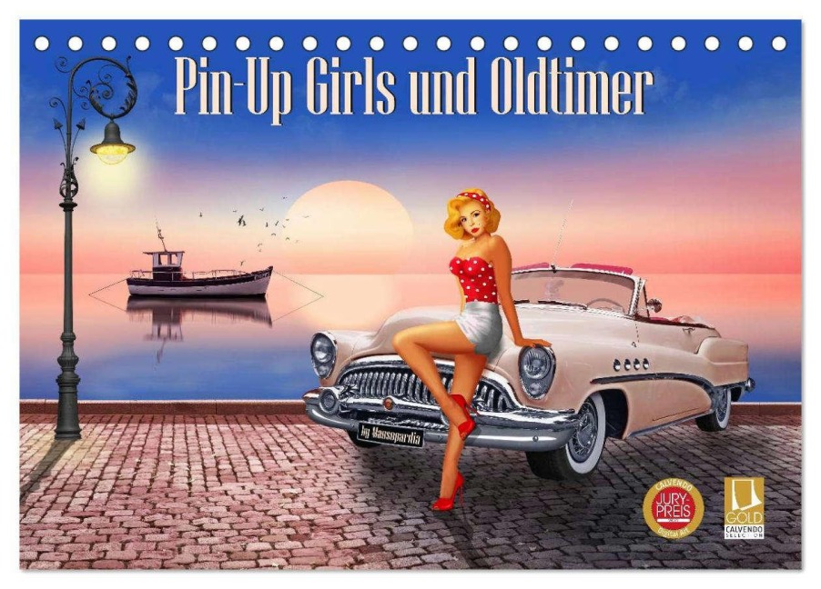 Pin-Up Girls und Oldtimer by Mausopardia (Tischkalender 2026 DIN A5 quer), CALVENDO Monatskalender - Monika Jüngling Alias Mausopardia