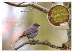 Vögel und geflügelte Worte (Wandkalender 2026 DIN A2 quer), CALVENDO Monatskalender - Sabine Löwer