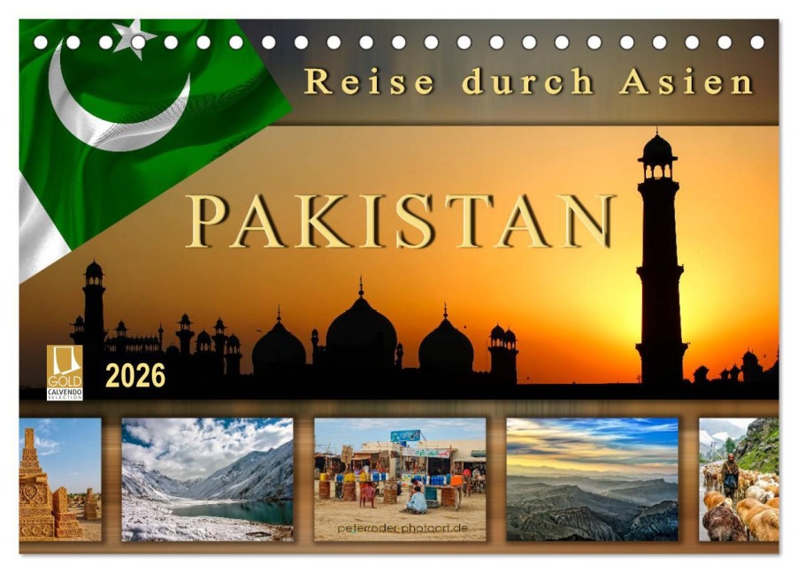 Reise durch Asien - Pakistan (Tischkalender 2026 DIN A5 quer), CALVENDO Monatskalender - Peter Roder