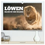 Cover-Bild zum Titel 'Löwen - Majestät der Wildnis (hochwertiger Premium Wandkalender 2026 DIN A2 quer), Kunstdruck in Hochglanz' von 'Mb Fotografie'