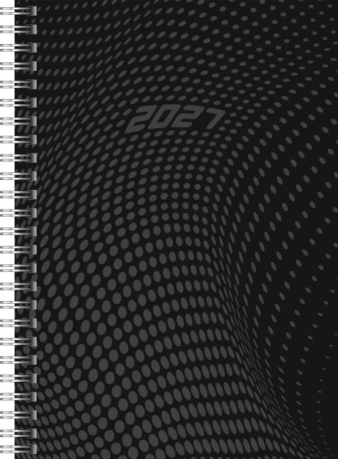 rido/idé 7021804907 Buchkalender Mod. Timing 1 2027 A5, Kunststoff, schwarz - 