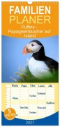 Cover-Bild zum Titel 'Familienplaner 2027 - Puffins - Papageientaucher auf Island mit 5 Spalten (Wandkalender, 21 x 45 cm) CALVENDO' von 'Gerd-Uwe Neukamp'