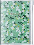 MARK'S 2024/2025 Taschenkalender A6 vertikal, Flower Pattern // Green - 