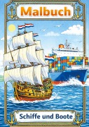 Cover-Bild zum Titel 'Malbuch, Boote und Schiffe.' von 'H. Mourits'
