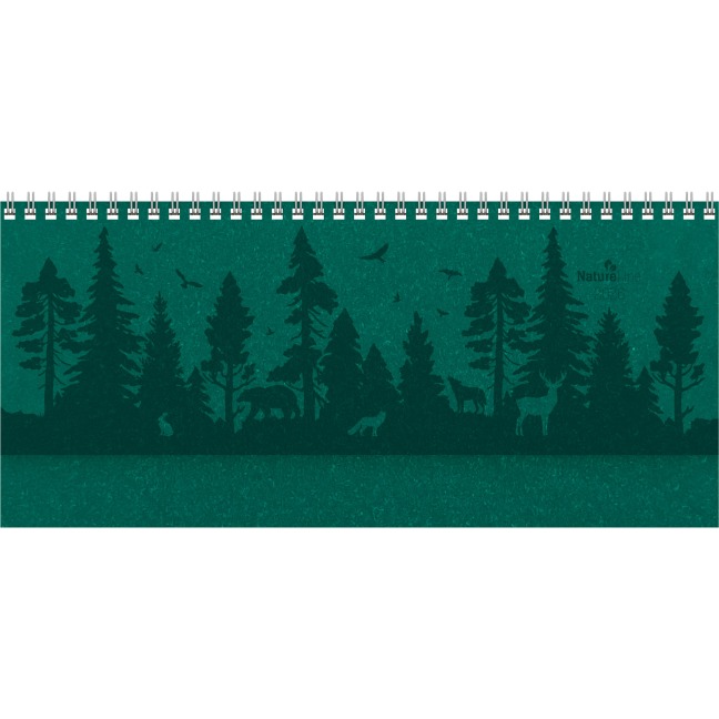 Tisch-Querkalender Nature Line Forest 2026 - Tisch-Kalender - Büro-Kalender quer 29,7x13,5 cm - 1 Woche 2 Seiten - Umwelt-Kalender - mit Hardcover - 