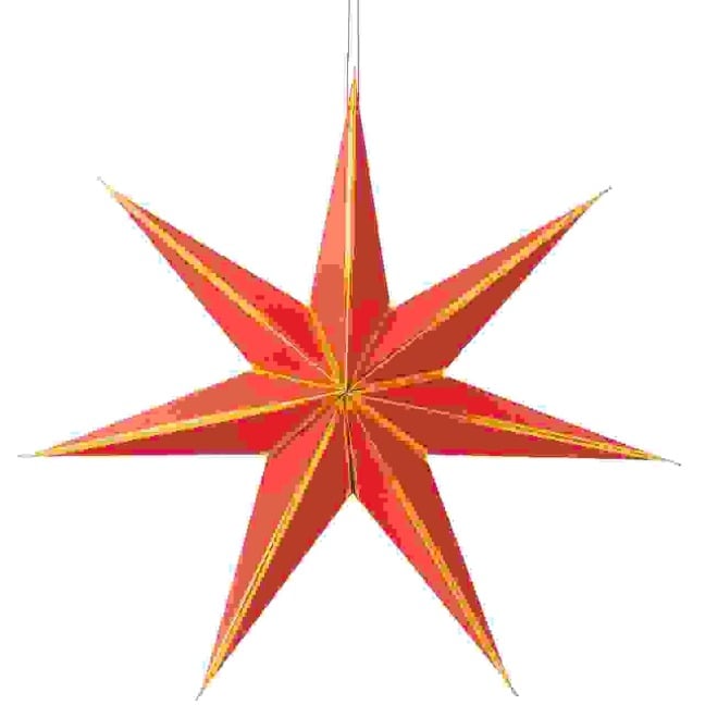 Papierstern, Rot/Gold, FSC MIX - 