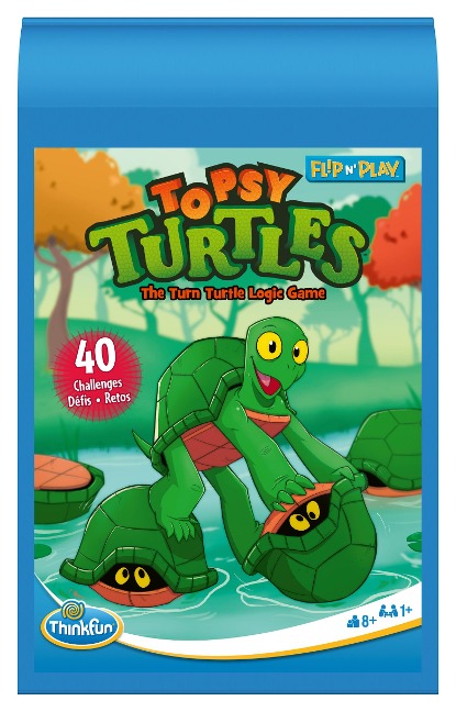 ThinkFun Flip n' Play - Topsy Turtles - Logikspiel ab 8 Jahre - 