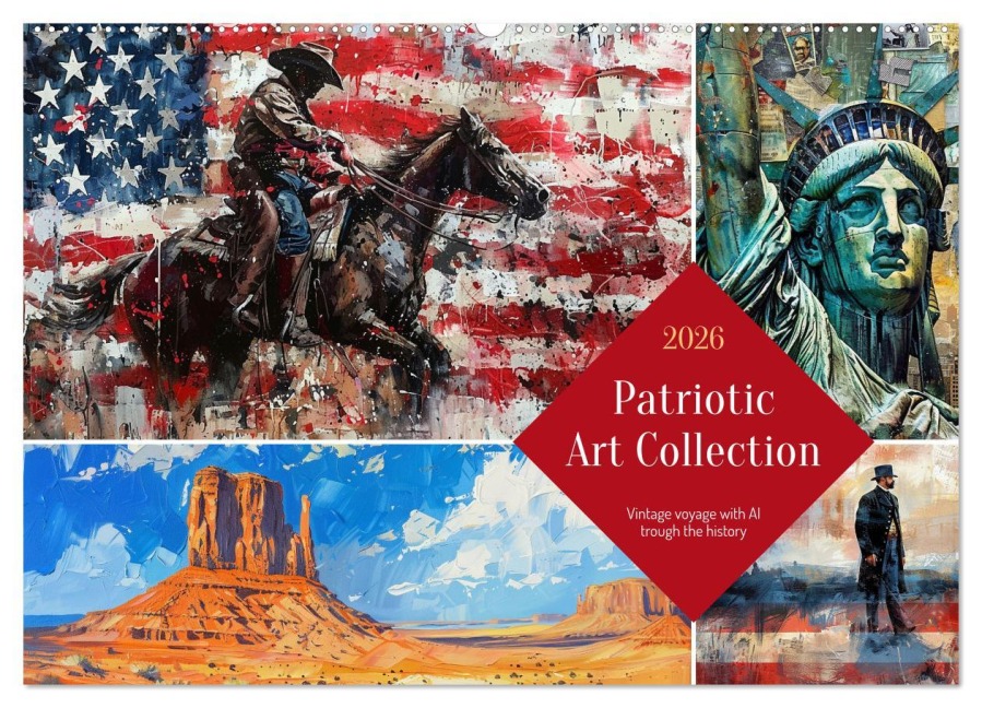 Patriotic Art Collection (Wall Calendar 2026 DIN A2 landscape), CALVENDO 12 Month Wall Calendar - Kerstin Waurick