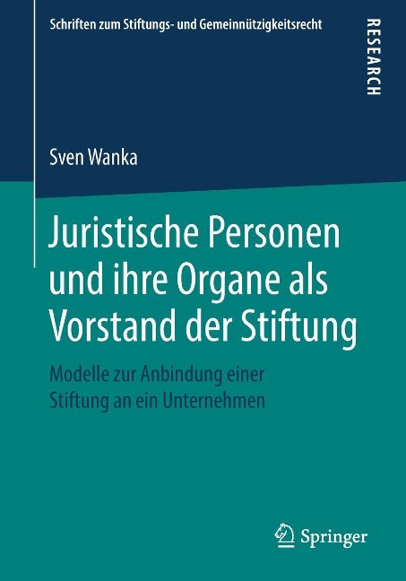 Juristische Personen und ihre Organe als Vorstand der Stiftung - Sven Wanka