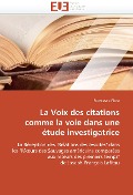 Cover-Bild zum Titel 'La voix des citations comme la voie dans une étude investigatrice' von 'Fiore-F'