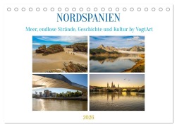 Cover-Bild zum Titel 'Nordspanien, Meer, endlose Strände, Geschichte und Kultur by VogtArt (Tischkalender 2026 DIN A5 quer), CALVENDO Monatskalender' von 'VogtArt VogtArt'