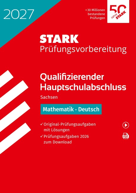 STARK Mathematik, Deutsch - Qualifizierender Hauptschulabschluss 2027 Sachsen - Prüfungsvorbereitung - 
