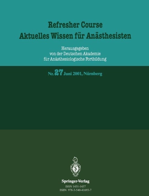 Refresher Course. Aktuelles Wissen für Anästhesisten - 