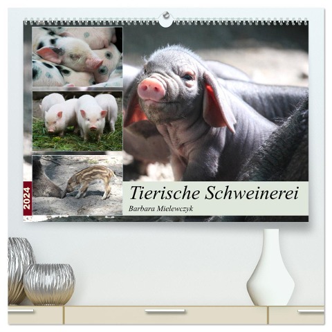 Tierische Schweinerei (hochwertiger Premium Wandkalender 2024 DIN A2 quer), Kunstdruck in Hochglanz - Barbara Mielewczyk