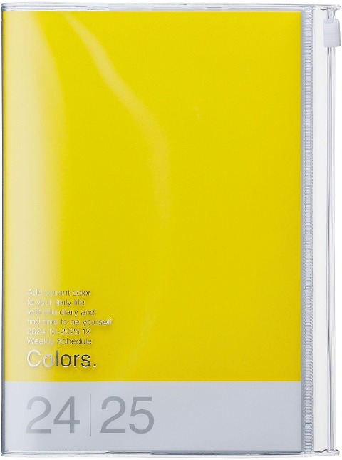 MARK'S 2024/2025 Taschenkalender B6 vertikal, Colors // Yellow - 