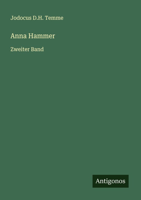 Anna Hammer - Jodocus D. H. Temme