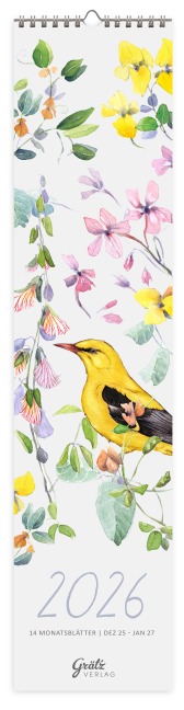 Monatsplaner Vogel 2026 - Sophia Drescher