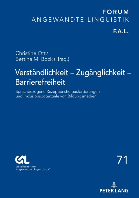 Verständlichkeit - Zugänglichkeit - Barrierefreiheit - 