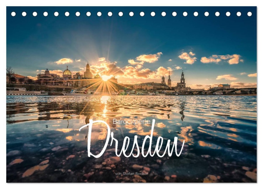 Barockperle Dresden (Tischkalender 2026 DIN A5 quer), CALVENDO Monatskalender - Stefan Becker