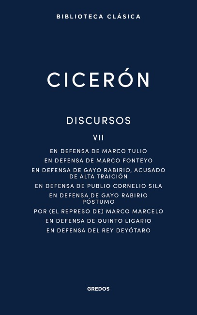 Discursos VII - Marco Tulio Cicerón