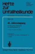 Cover-Bild zum Titel '41. Jahrestagung der Deutschen Gesellschaft für Unfallheilkunde e.V.' von ''