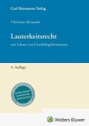 Cover-Bild zum Titel 'Lauterkeitsrecht' von 'Christian Alexander'