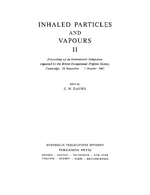 Inhaled Particles and Vapours - 